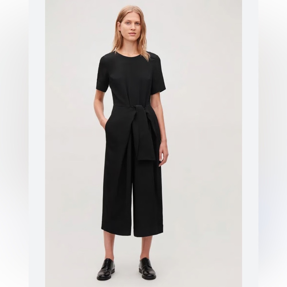 COS Black Tie-Waist Jumpsuit